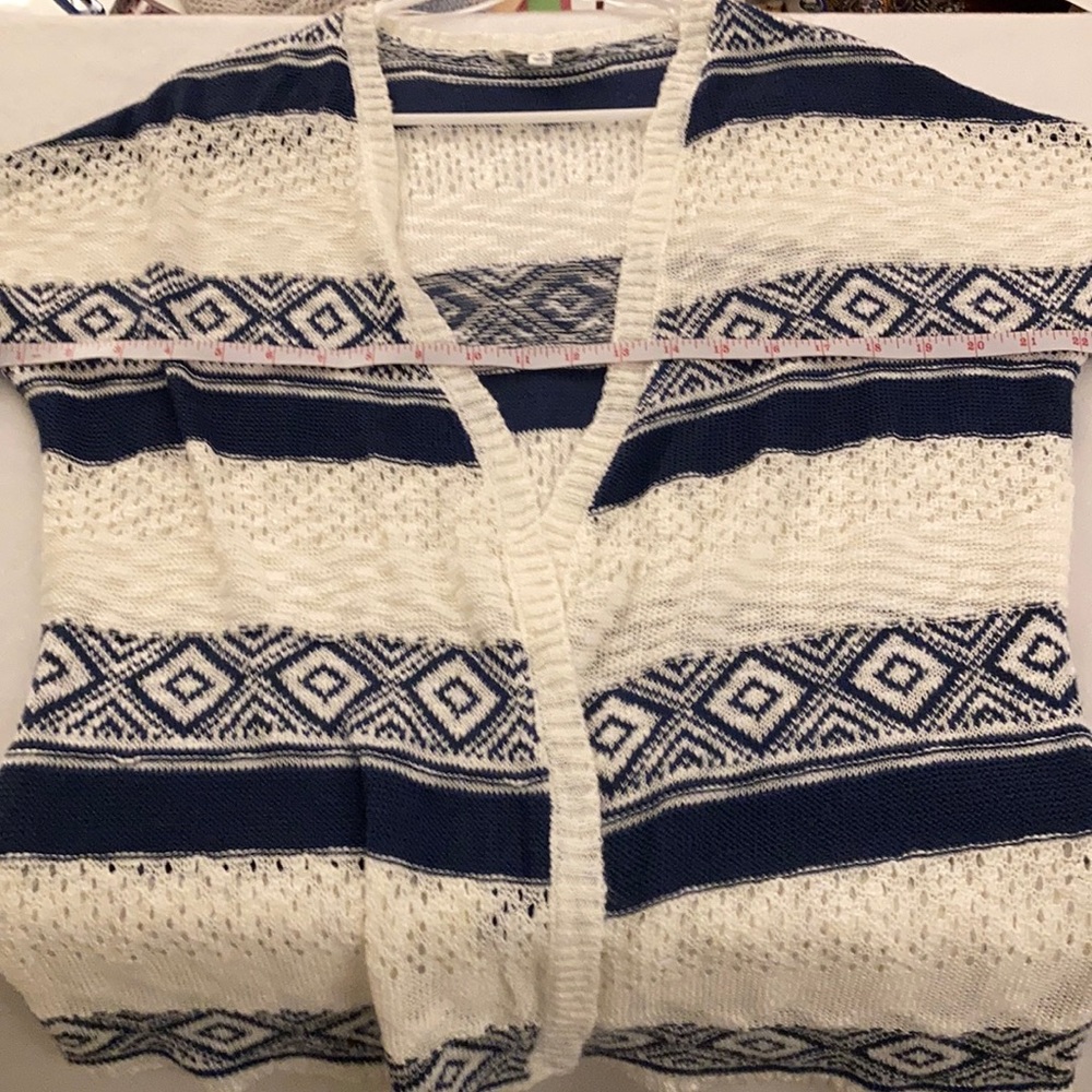 Cloud Chaser Short Sleeve Open Front Cardigan Sz M - Picture 6 of 11